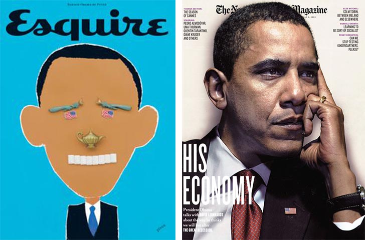 African American Barack Obama magazine front covers - Esquire, New York Times