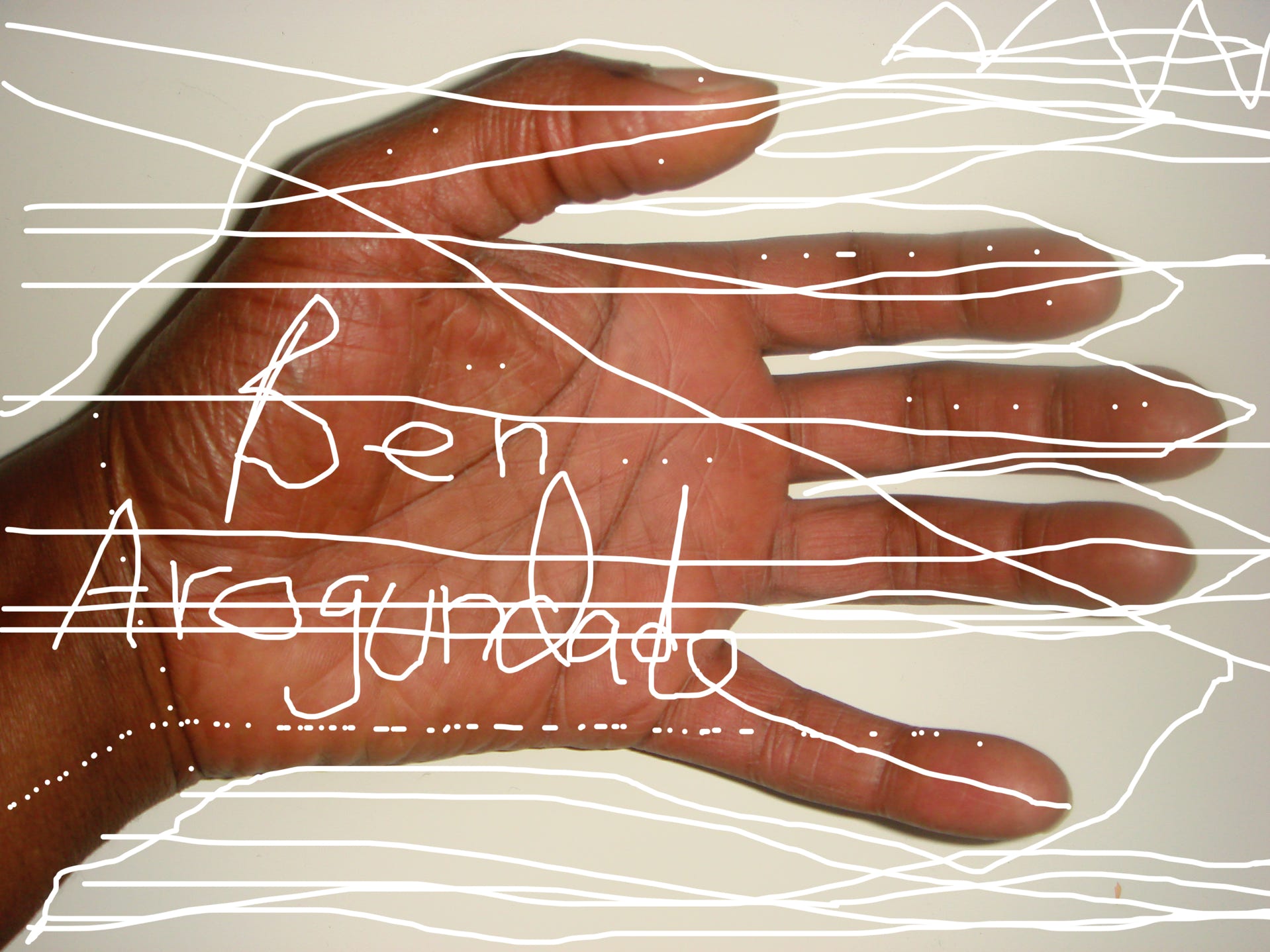 Creative art graphic signature for author writer Ben Arogundade website