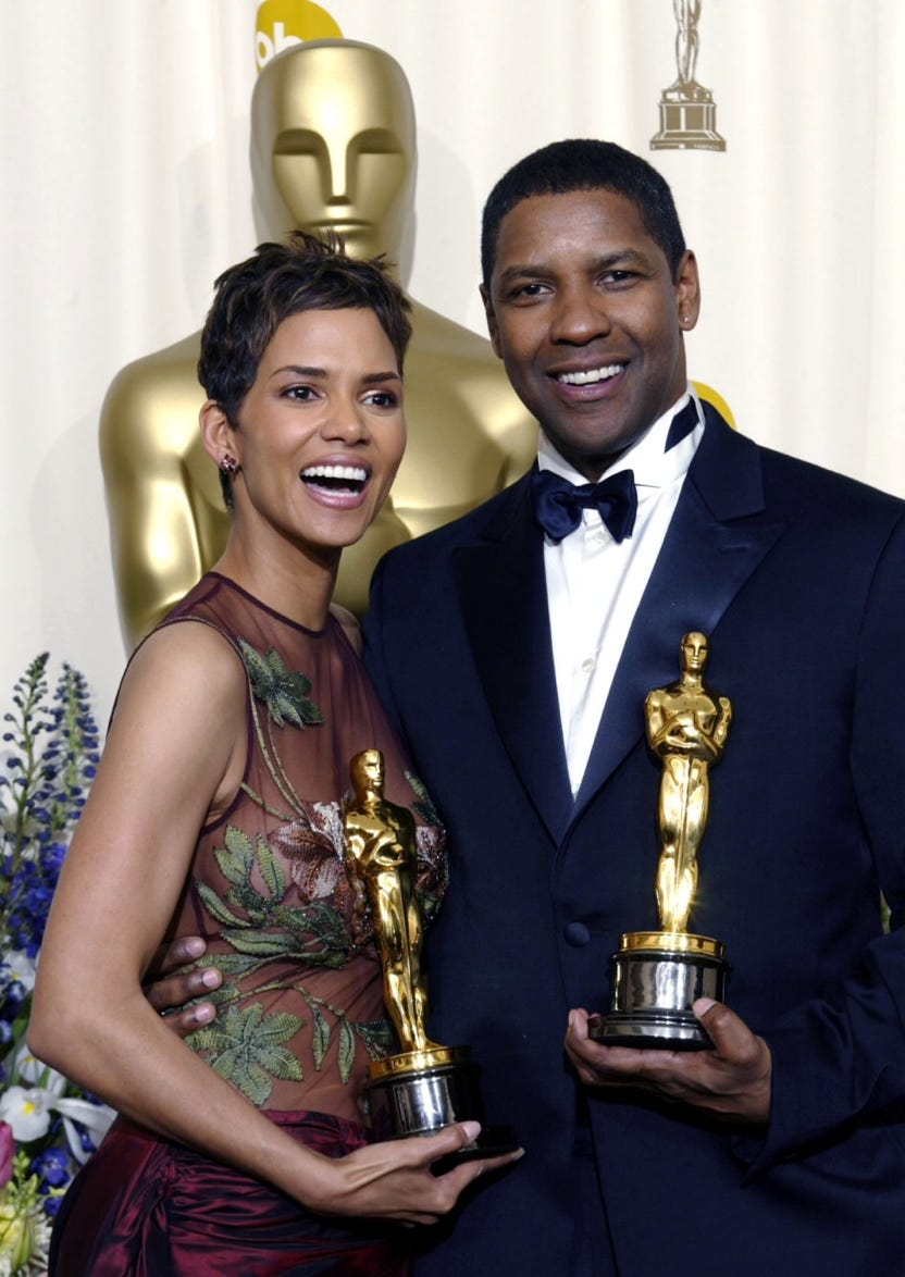 Halle Berry and Denzel Washington feature in Hollywood Blackout, by Ben Arogundade