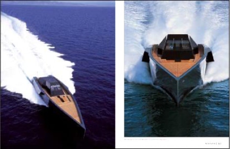 super yacht photo-book biography page spreads