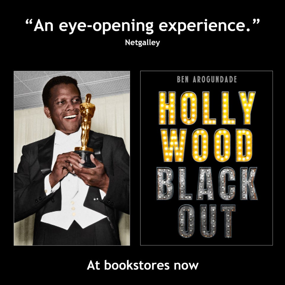 Hollywood Blackout Oscar history book - famous black celebrity Academy Award-winners - Sidney Poitier