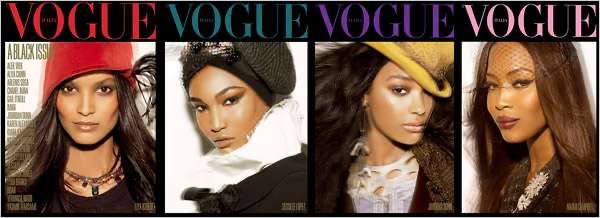 Vogue Italia All Black Issue Covers: July 2008 Edition